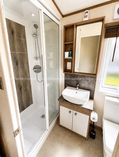 Walk in shower room