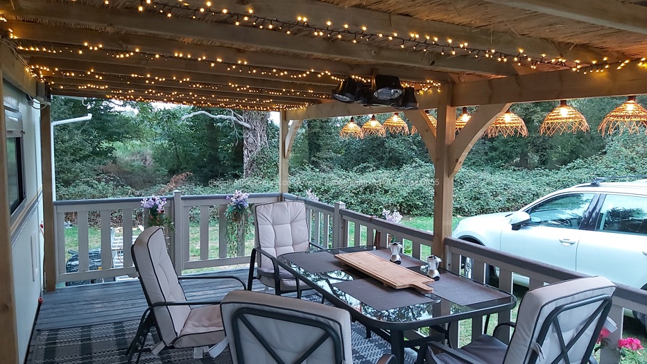 Dining under the veranda