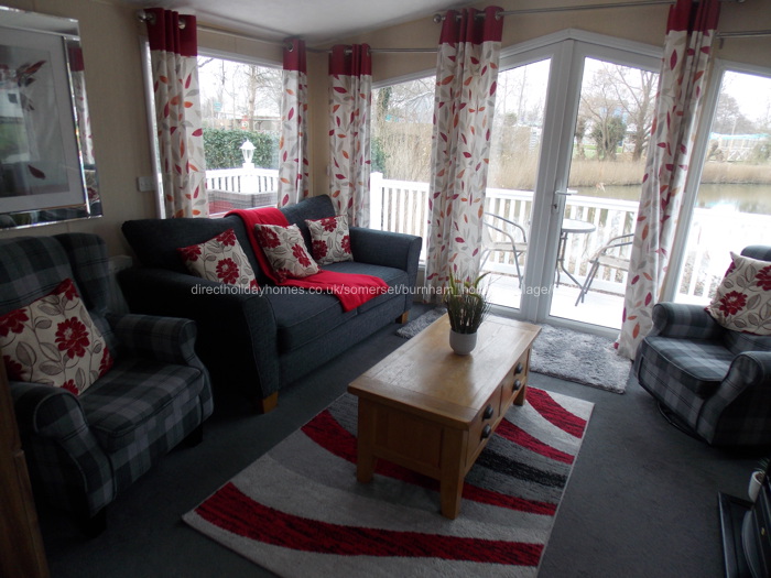 Living room facing patio doors