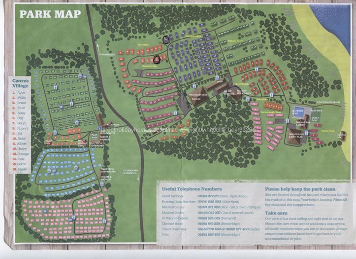 Map of Main Park 