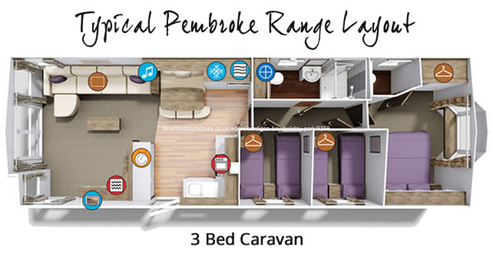 plan view of the caravan