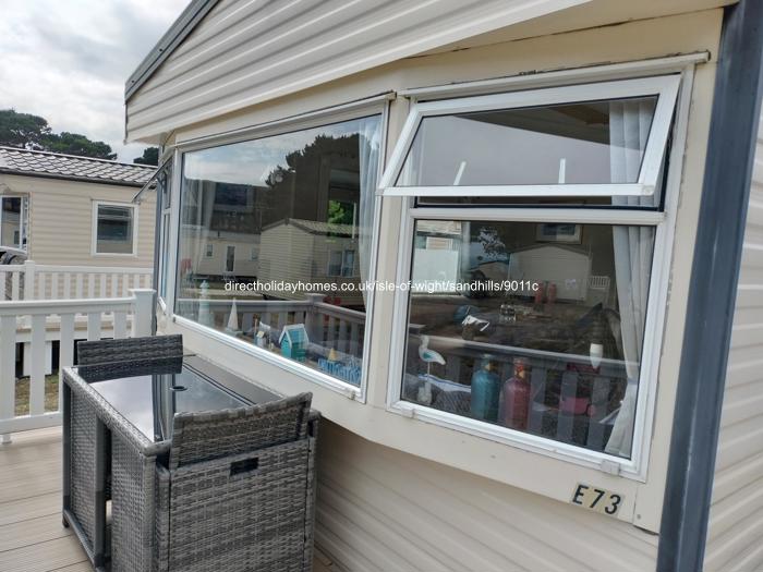 Relax on the decked patio area