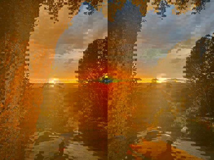 Sunset from the veranda 