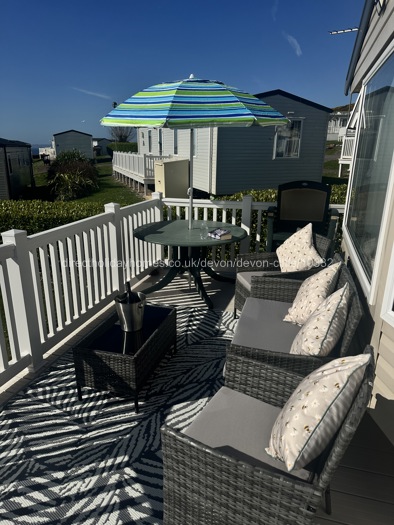 Drinks on the decking in the sun! 