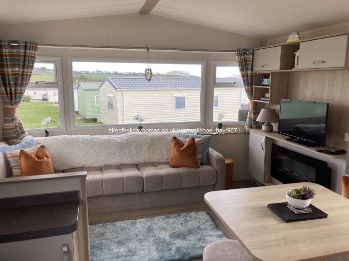 Our double glazed and central heated caravan for hire on Looe Bay ...