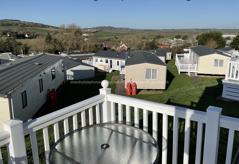 View from decking to Brading Downs 