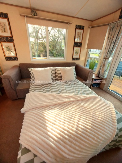 fold-out sofa bed in living room