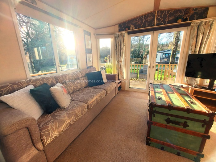 43" LED smart TV in living room