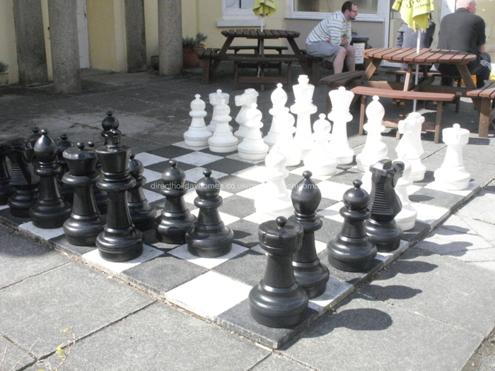 Large Chess Set at bar