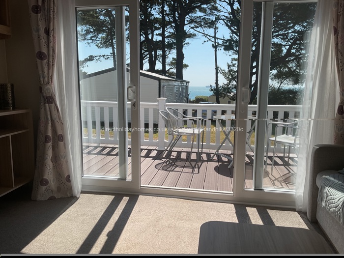 Through patio doors to decking