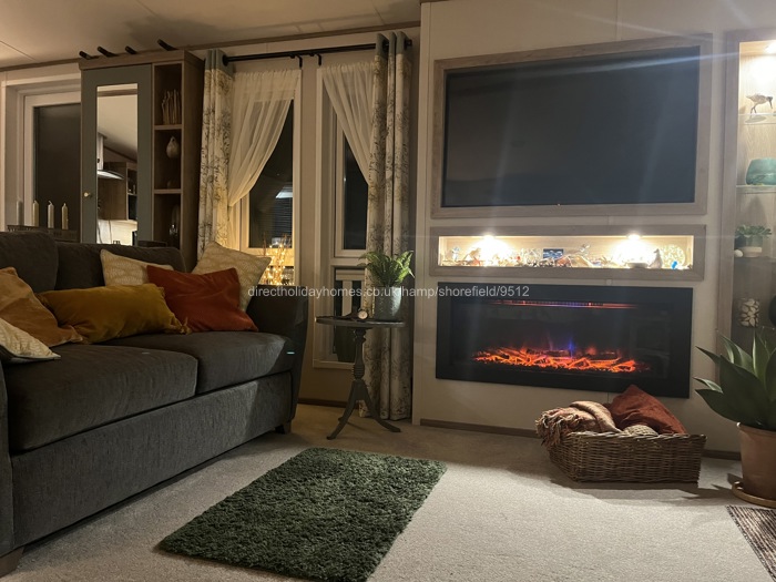 50in TV & flame control fire.