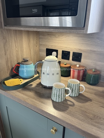 Tea, coffee, sugar all at the ready