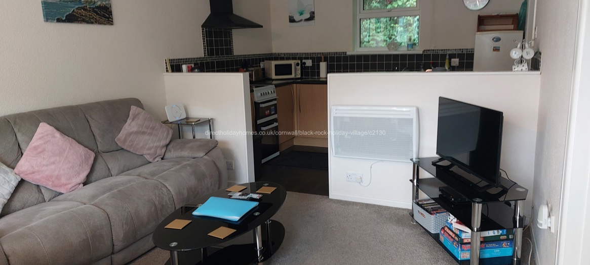 Lounge area into kitchen