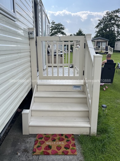 Small decking area with gate 