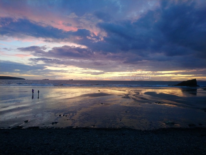 Sunset at Broad Haven beach