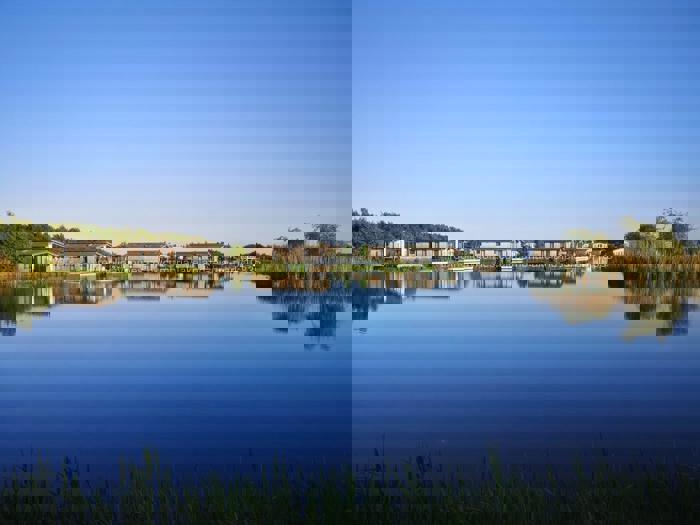 Lake view from the decking