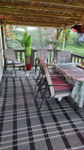 Sheltered dining/decking area