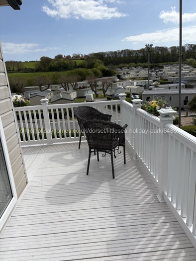Bistro set on large decking