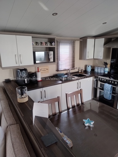 Dining table in kitchen area