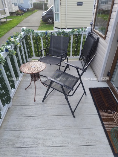 Seating area on front decking