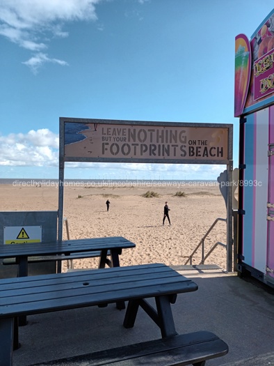 The beach across the road