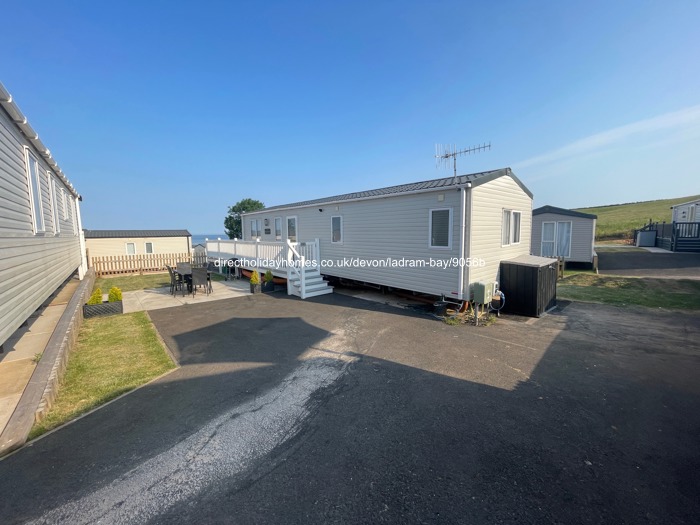 Three bedroom static caravan for hire at Ladram Bay in Devon