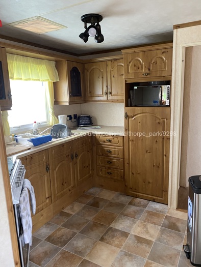 Kitchen with large fridge freezer