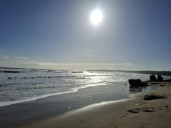 Bempton cliffs as seen from beach