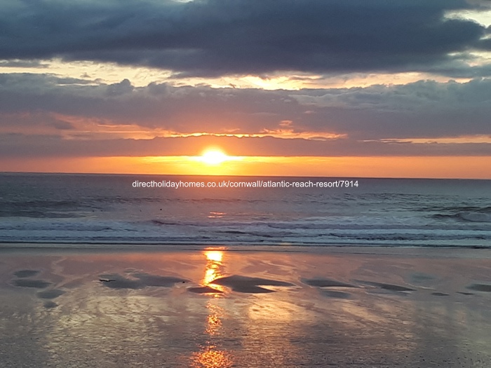 Sunset over Fistral Beach