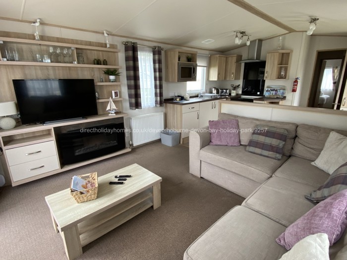 Open plan lounge and kitchen