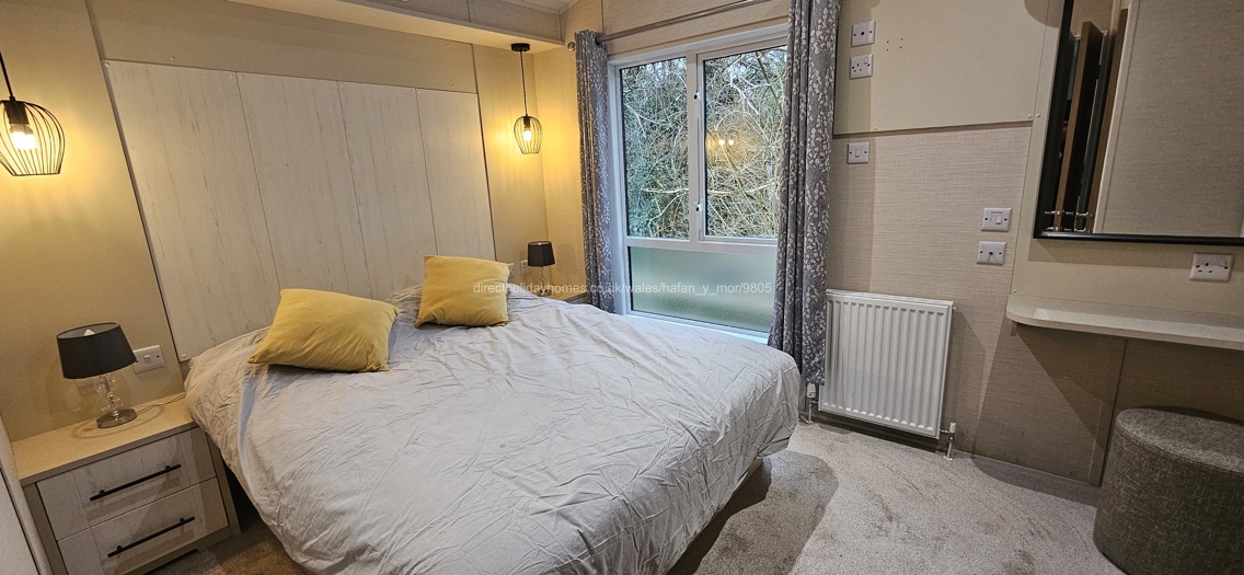 King size bed with smart TV